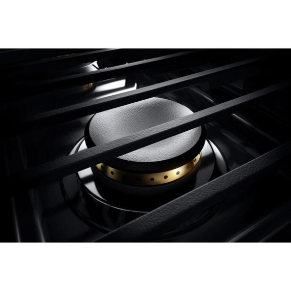Jennair® 36" NOIR™ Dual-Fuel Professional-Style Range with Chrome-Infused Griddle JDRP536HM