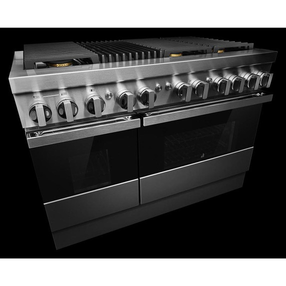 Jennair® NOIR™ 48" Dual-Fuel Professional Range with Gas Grill JDRP648HM