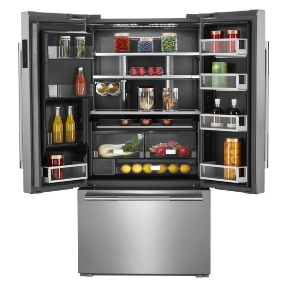 Jennair® RISE™ 72” Counter-Depth French Door Refrigerator with Obsidian Interior JFFCC72EHL