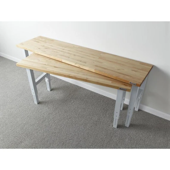 Gladiator® 6' (182.9 cm) Wide Adjustable Height Hardwood Workbench GAWB06HWGW