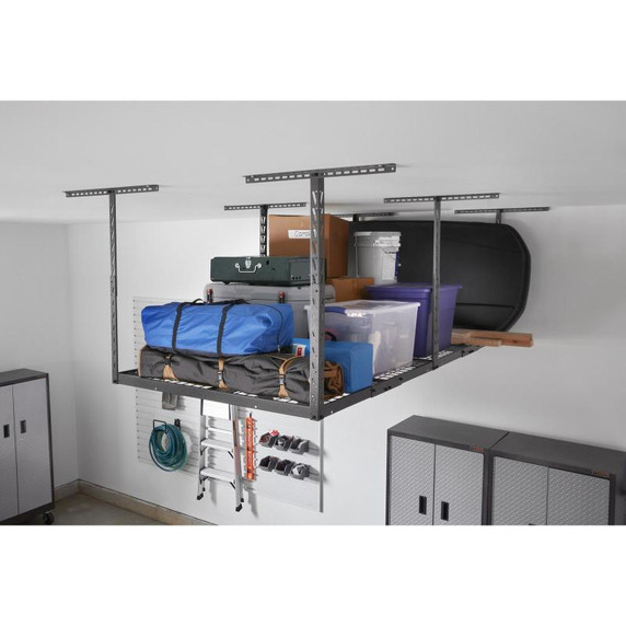 Gladiator® Overhead GearLoft™ Storage Rack 4' (121.9 cm) x 8' (243.8 cm) GALS48M4JG Gladiator® Overhead GearLoft™ Storage Rack 4' (121.9 cm) x 8' (243.8 cm) GALS48M4JG