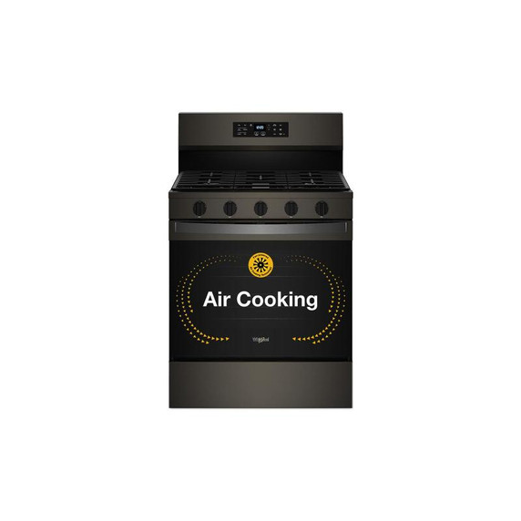 Whirlpool® 30-inch Gas Range with Air Cooking Technology, No Preheat Air Fry and Air Baking and Self Clean WFGS5030RV Whirlpool® 30-inch Gas Range with Air Cooking Technology, No Preheat Air Fry and Air Baking and Self Clean WFGS5030RV