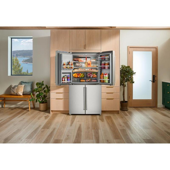 Kitchenaid® 36" Counter-Depth 19.4 Cu Ft 4-Door Refrigerator with Flexible Temperature Zone KRQC736RPS