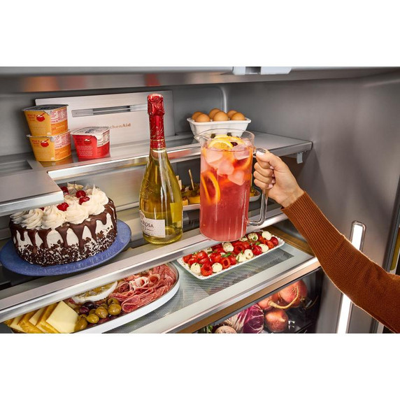 Kitchenaid® 36" Counter-Depth 19.4 Cu Ft 4-Door Refrigerator with Flexible Temperature Zone KRQC736RPS