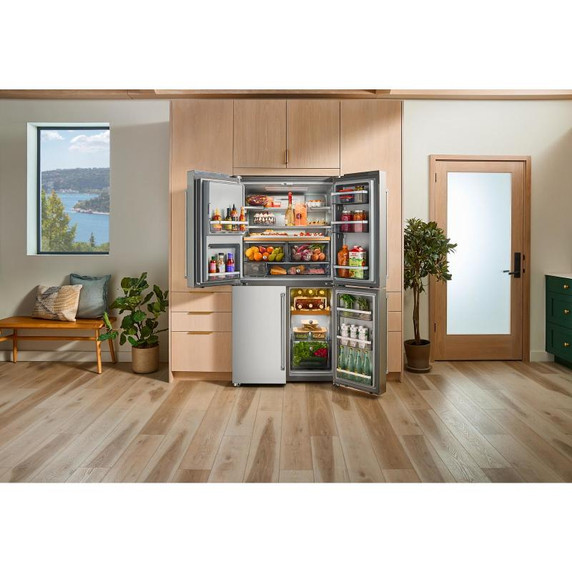 Kitchenaid® 36" Counter-Depth 19.4 Cu Ft 4-Door Refrigerator with Flexible Temperature Zone KRQC736RPS
