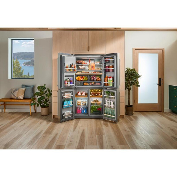 Kitchenaid® 36" Counter-Depth 19.4 Cu Ft 4-Door Refrigerator with Flexible Temperature Zone KRQC736RPS