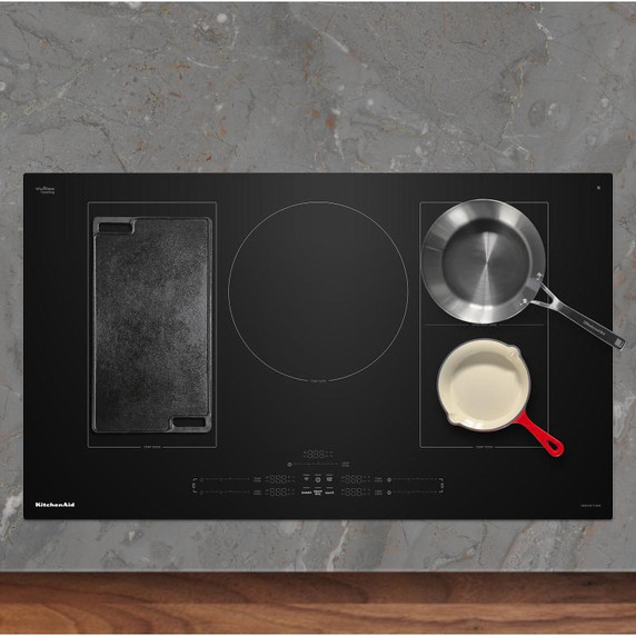Kitchenaid® 36" Temp Cook™ Induction Cooktop with 5 Cooking Zones KCIT736SSS