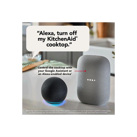 Kitchenaid® 36" Temp Cook™ Induction Cooktop with 5 Cooking Zones KCIT736SSS