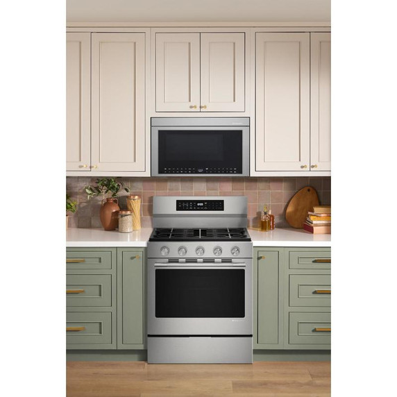 Kitchenaid® 5.0 Cu. Ft. Smart Freestanding Gas Range with Convection Cooking Modes KFGS530SPS