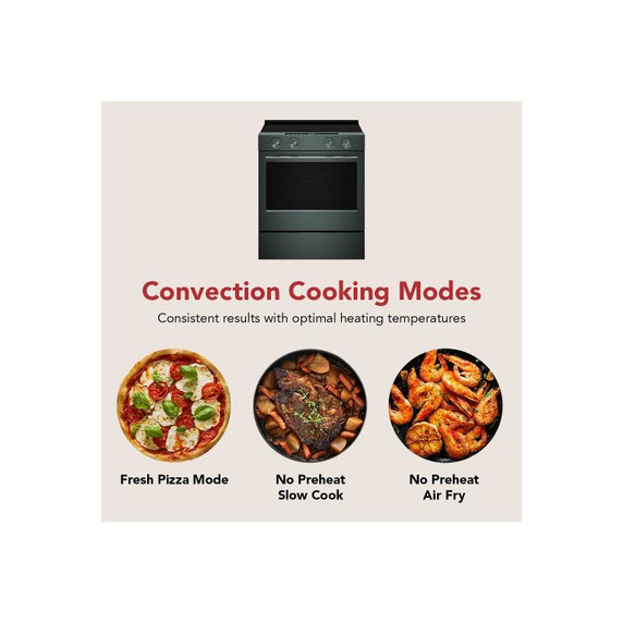 Kitchenaid® 5.3 Cu. Ft. Slide-in Electric Range with Two Even-Heat™ Hyper Elements and Convection Cooking Modes YKSES530SJP