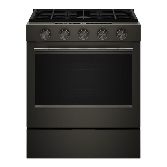 Kitchenaid® 5.0 Cu. Ft. Smart Slide-in Gas Range with Convection Cooking Modes and 2-in-1 Burner KSGS530SBE
