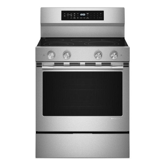 Kitchenaid® 5.3 Cu. Ft. Freestanding Electric Range with Convection Cooking Modes YKFES530SPS Kitchenaid® 5.3 Cu. Ft. Freestanding Electric Range with Convection Cooking Modes YKFES530SPS