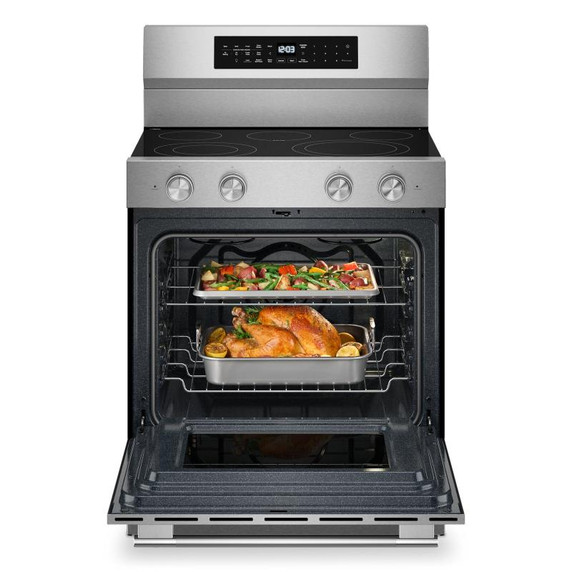 Kitchenaid® 5.3 Cu. Ft. Freestanding Electric Range with Convection Cooking Modes YKFES530SPS