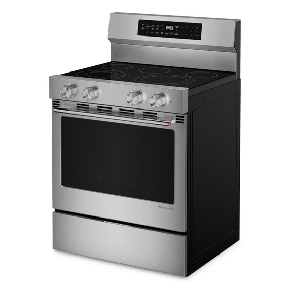 Kitchenaid® 5.3 Cu. Ft. Freestanding Electric Range with Convection Cooking Modes YKFES530SPS
