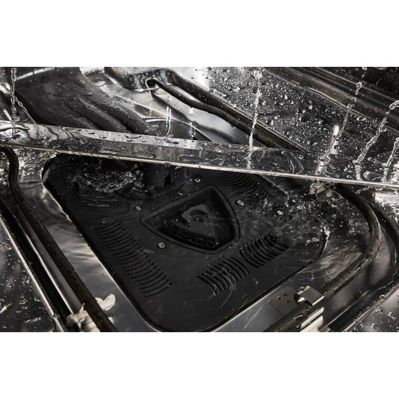 Whirlpool® 24-Inch Dishwasher with Total Coverage Wash Action and Auto Open Air Dry in Fingerprint Resistant Black Stainless WDTS8024SV