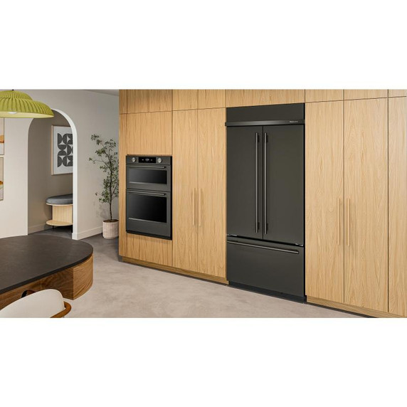 Kitchenaid® 20.8 Cu. Ft. 36" Built-In French Door Bottom Mount Refrigerator with Platinum Interior KBFN536SBE