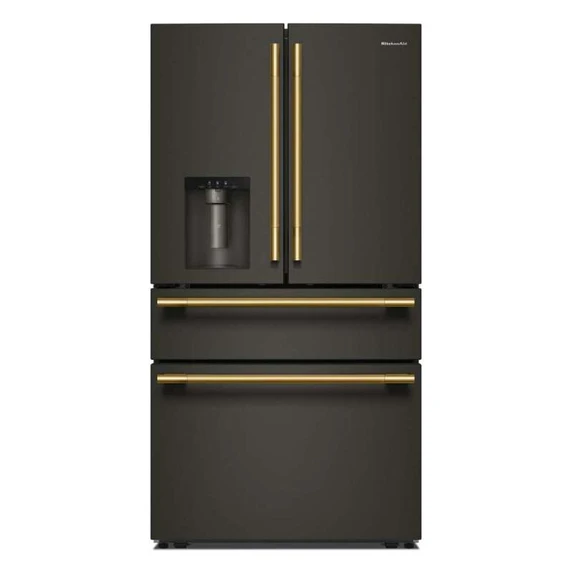 Kitchenaid® 29 cu. ft. French Door Refrigerator with Exterior Water and Ice and FreshChill™ Full-Width Refrigerated Drawer KRMF436SBE