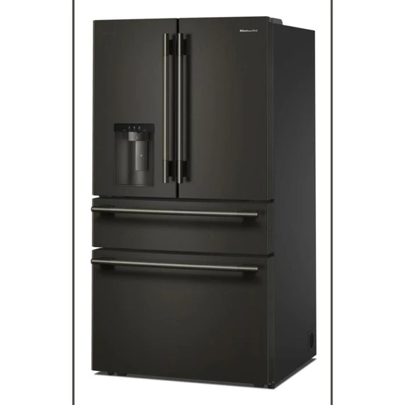 Kitchenaid® 29 cu. ft. French Door Refrigerator with Exterior Water and Ice and FreshChill™ Full-Width Refrigerated Drawer KRMF436SBE