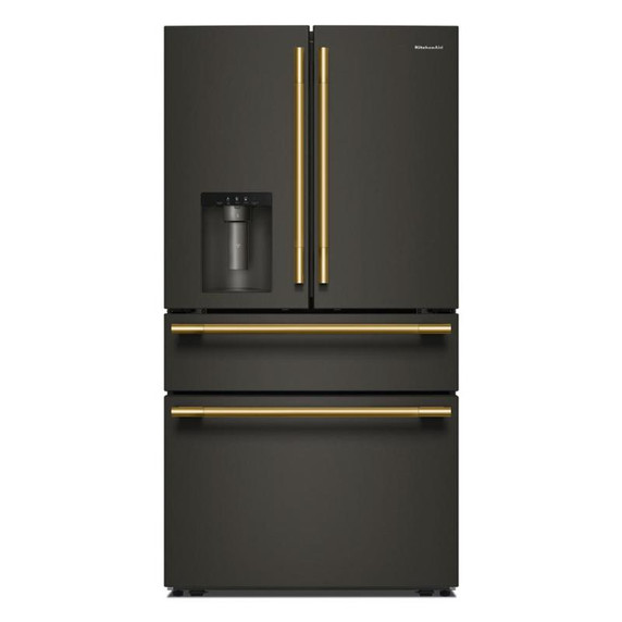 Kitchenaid® 29 cu. ft. French Door Refrigerator with Exterior Water and Ice and FreshChill™ Full-Width Refrigerated Drawer KRMF436SBE Kitchenaid® 29 cu. ft. French Door Refrigerator with Exterior Water and Ice and FreshChill™ Full-Width Refrigerated Drawer KRMF436SBE