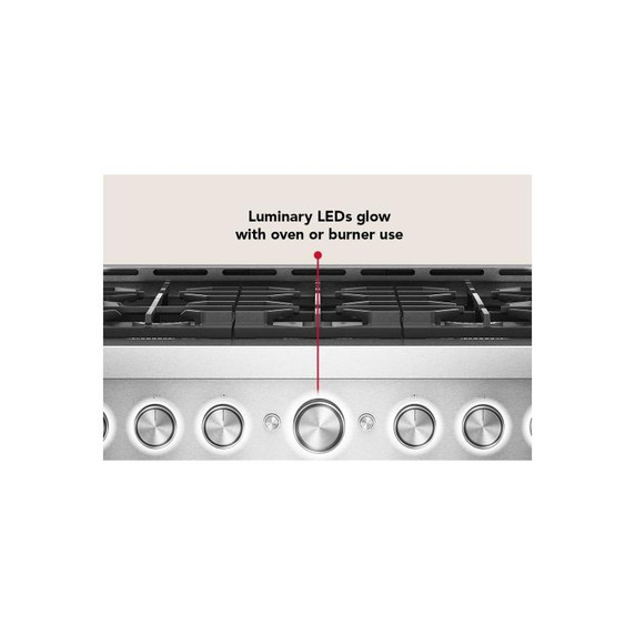 KitchenAid® 36-Inch 6 Burner Commercial-Style Gas Range with No Preheat Air Fry Mode KFGS936SSS