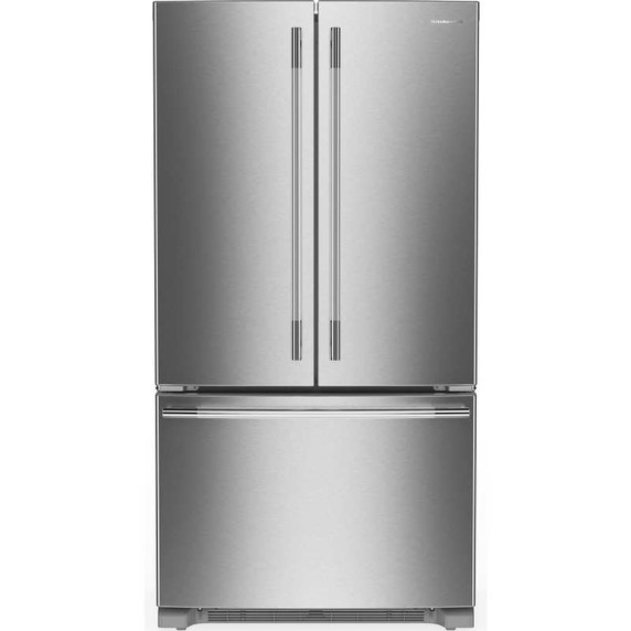 Kitchenaid® 25 Cu. Ft. 36-Inch Standard-Depth French Door Refrigerator with Internal Water Dispenser KRFF136SPS