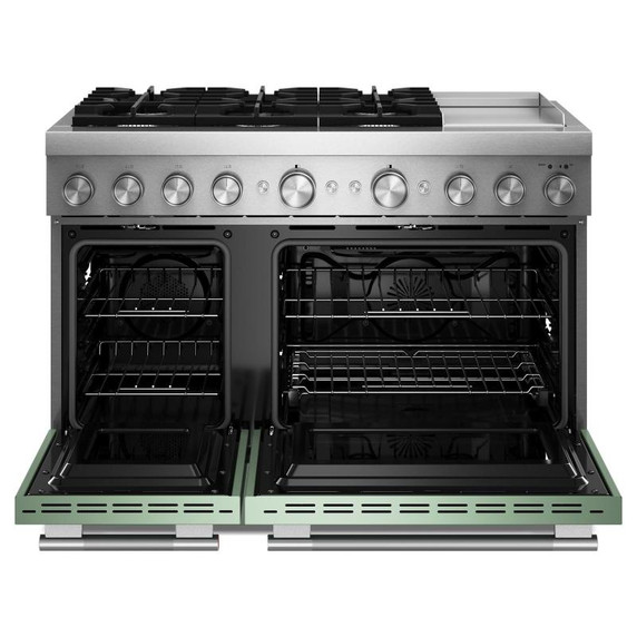 Kitchenaid® 48-Inch 6 Burner Commercial-Style Dual Fuel Range with Griddle KFDD948SDC