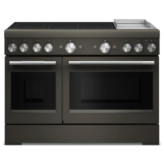 KitchenAid® 48-Inch 6-Element Induction Freestanding Commercial-Style Range with Griddle KFID948SBE