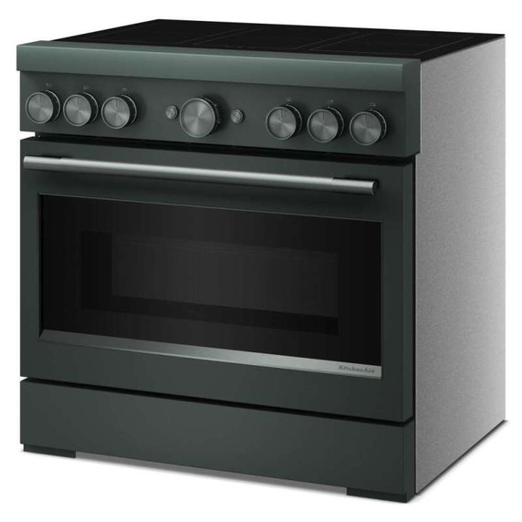 Kitchenaid® 36-Inch 6-Element Induction Freestanding Commercial-Style Range with Air Fry KFIS936SJP