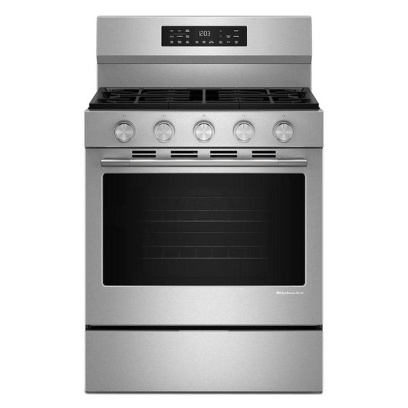 Kitchenaid® 5.0 Cu. Ft. Smart Freestanding Gas Range with Convection Cooking Modes KFGS330TPS