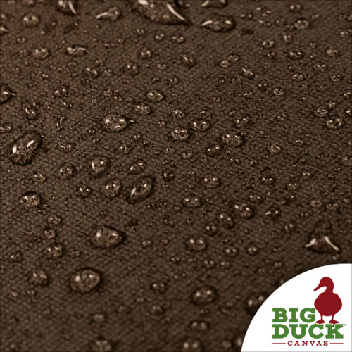 water repellent fabric cotton canvas waxed chocolate (dark brown)