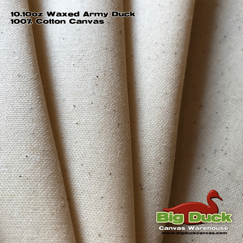 Natural Waxed Canvas Fabric Army Duck Wholesale 10oz