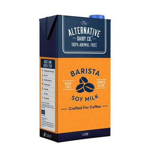 The Alternative Dairy Barista Soy Milk, 1L, 12 Pack - 20% off rrp ($3.99 each)