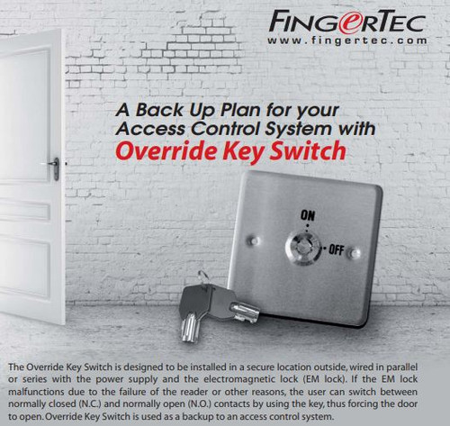 FingerTec - Override Key switch (On-OFF key switch)