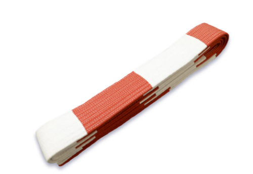 Shihan Red & White Panel Belt
