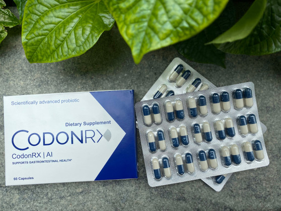 CodonRX | AI High Potency Probiotic Capsules for Dietary Management of Digestive and Gut Health