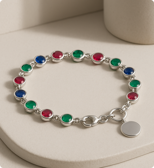 Kyro Multi-Gemstone Sterling Silver Bracelet