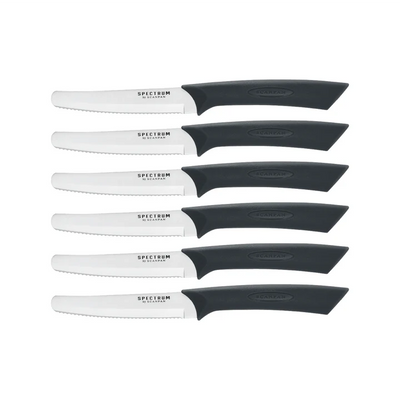 Spectrum Steak Knife 6 Piece Set 10cm Black