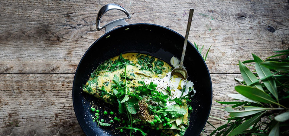 Persian Lemony Herb and Spinach Omelette