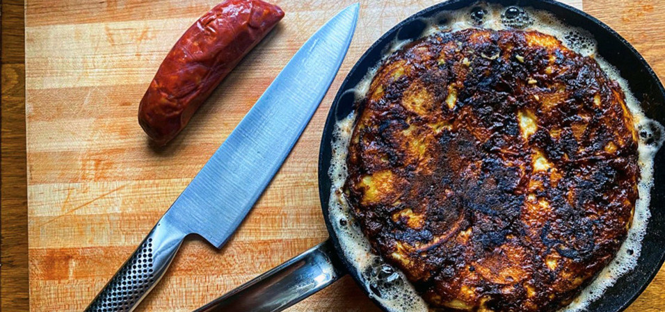 Spanish Potato and Chorizo Tortilla Spanish Potato and Chorizo Tortilla