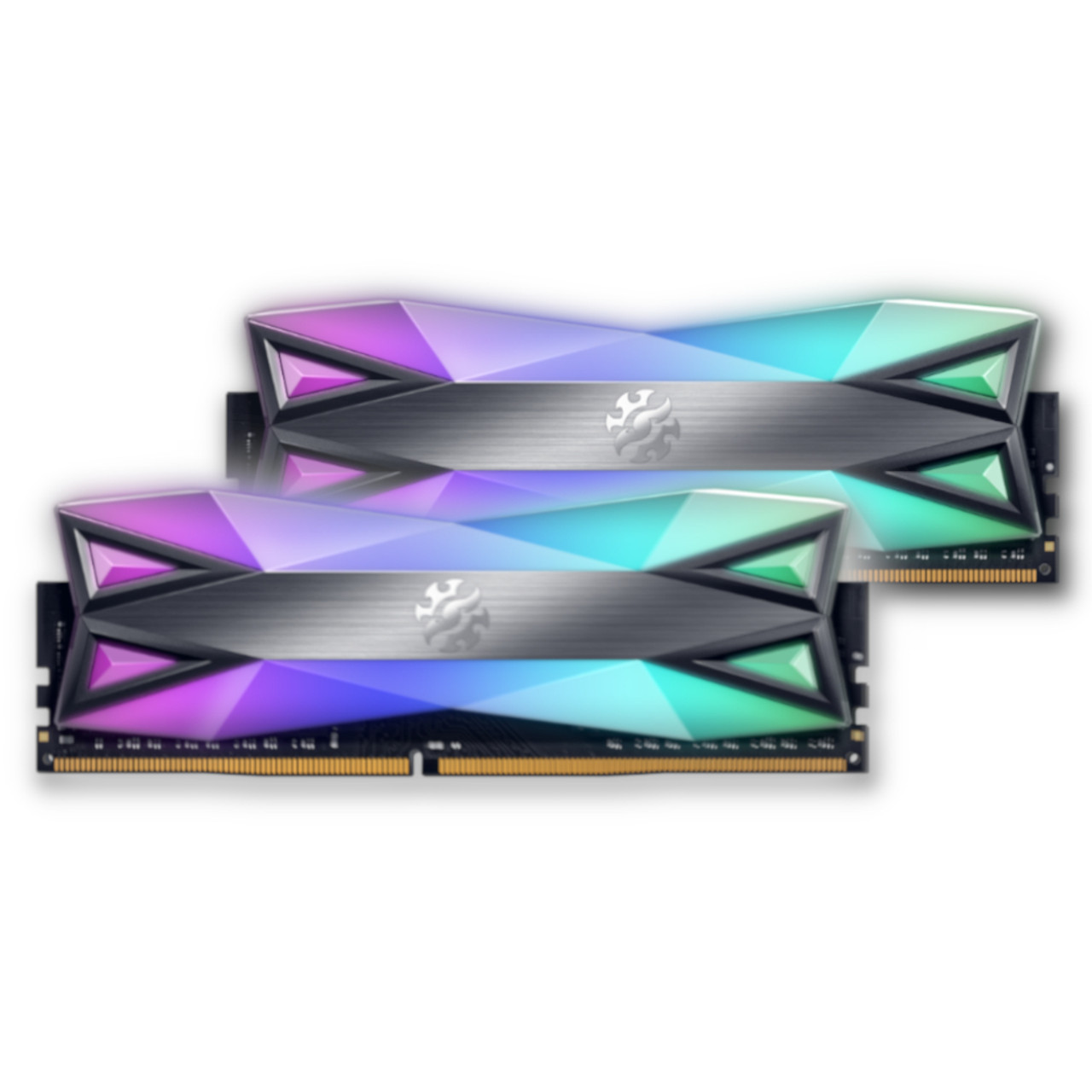 SPECTRIX D60G RGB Desktop Memory: (2x16GB) DDR4 3200MHz CL16-20-20 | RGB w/ Grey Heatsink - 2PK | RAM PC4-25600 XPG