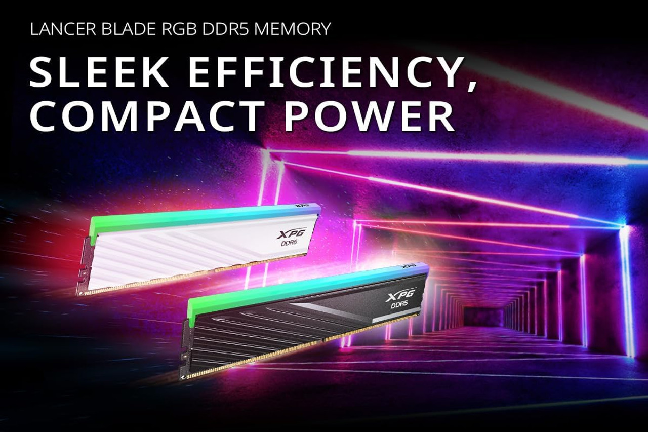 Lancer Blade RBG DDR5 6000MHz CL30 32GB (2x16GB) PC5-48000 RAM 288-Pins  UDIMM Desktop Memory Kit Black Heatsink