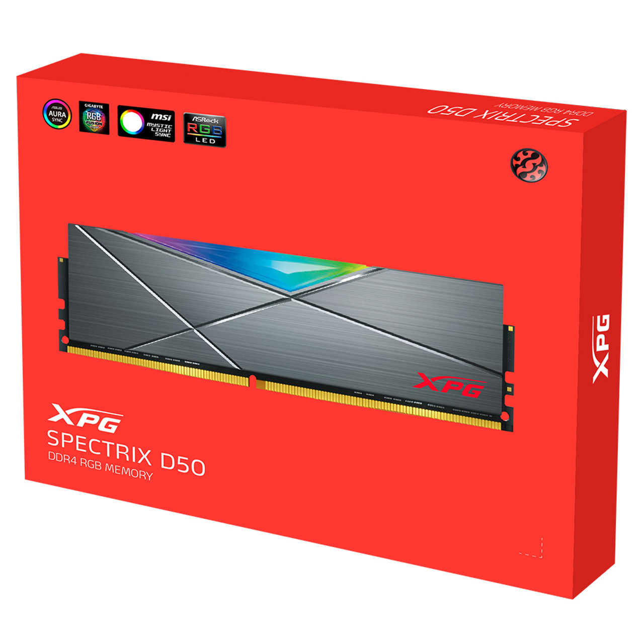 XPG DDR4 D55 RGB 16GB (2x8GB) 3200MHz PC4-25600 U-DIMM 288-Pins Desktop  Memory CL16-20-20 Kit Black 