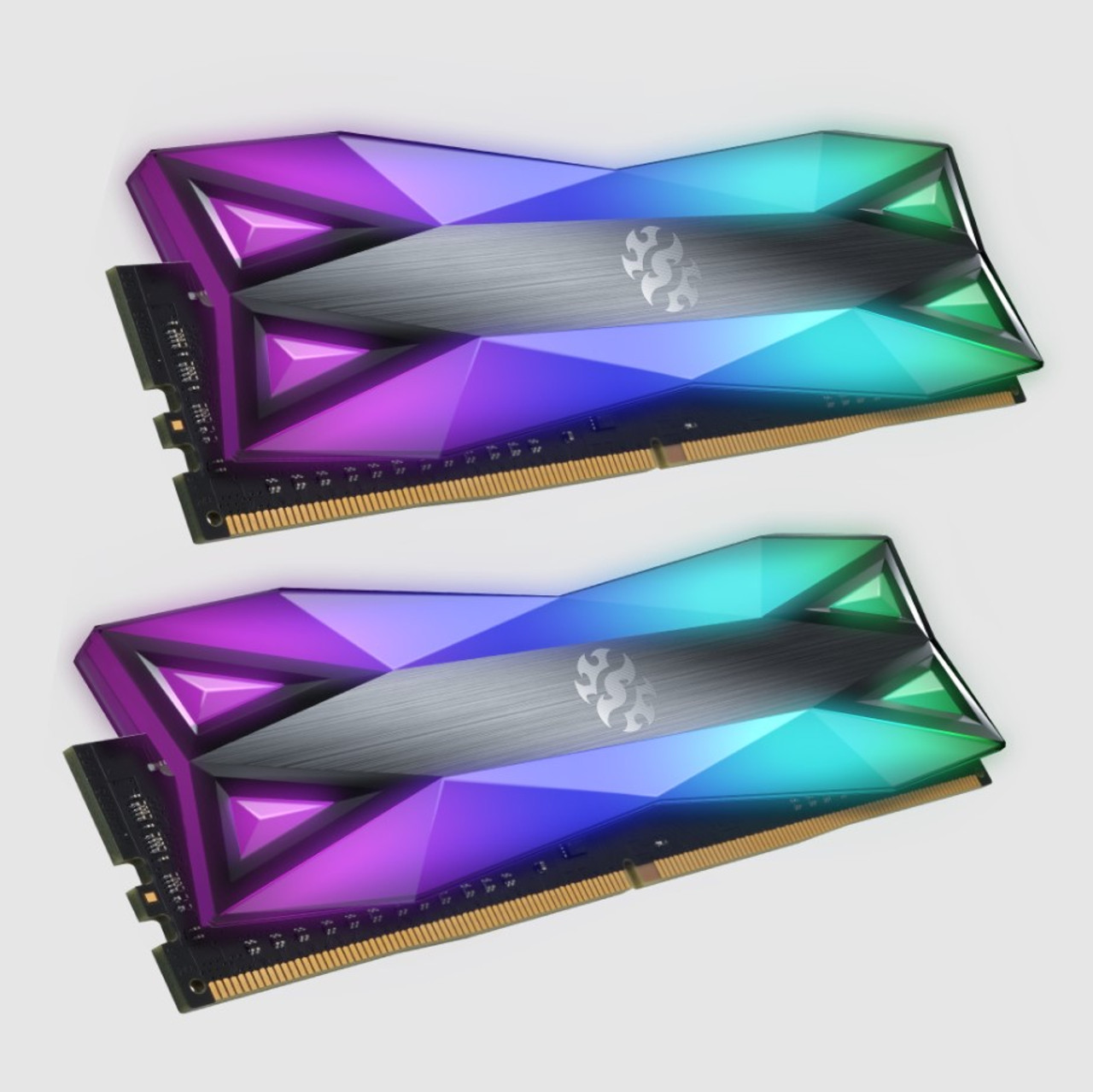 SPECTRIX D60G RGB Desktop Memory: (2x16GB) DDR4 3200MHz CL16-20-20 | RGB w/ Grey Heatsink - 2PK | RAM PC4-25600 XPG