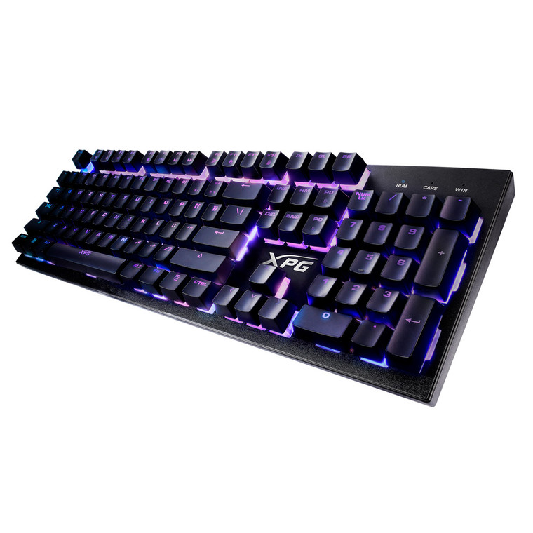 XPG INFAREX K10 Wired Keyboard USB | Black W/ 9 RGB Lighting | 104 Keys w/ 26 Anti-Ghosting Keys | Mem-Chanical Switches
