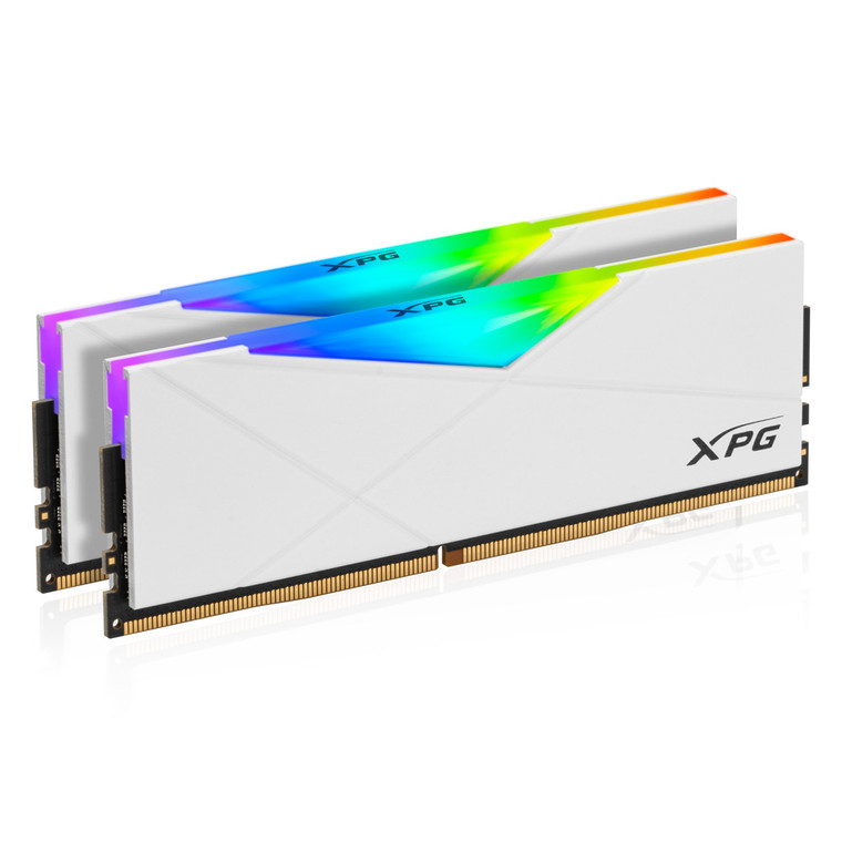 XPG SPECTRIX D50 RGB Desktop Memory 32GB (2x16GB) DDR4 3200MHz CL16-22-22 | RGB w/ White Heatsink - 2PK | RAM PC4-25600