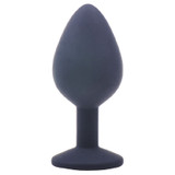 Medium Black Jewelled Silicone Butt Plug