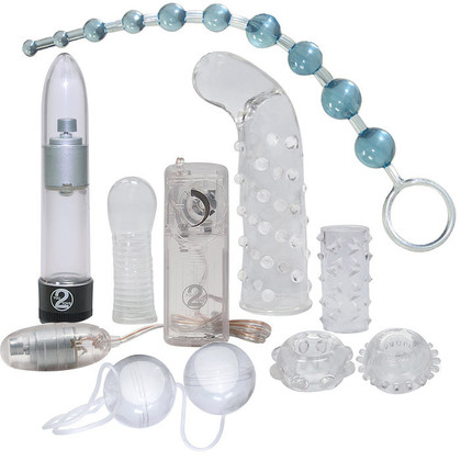 Crystal Clear Collection sex toy kit for couples