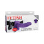 7 Inch Vibrating Hollow Strap On Purple