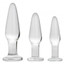 Dosha 3 Piece Glass Anal Plug Kit - butt plug