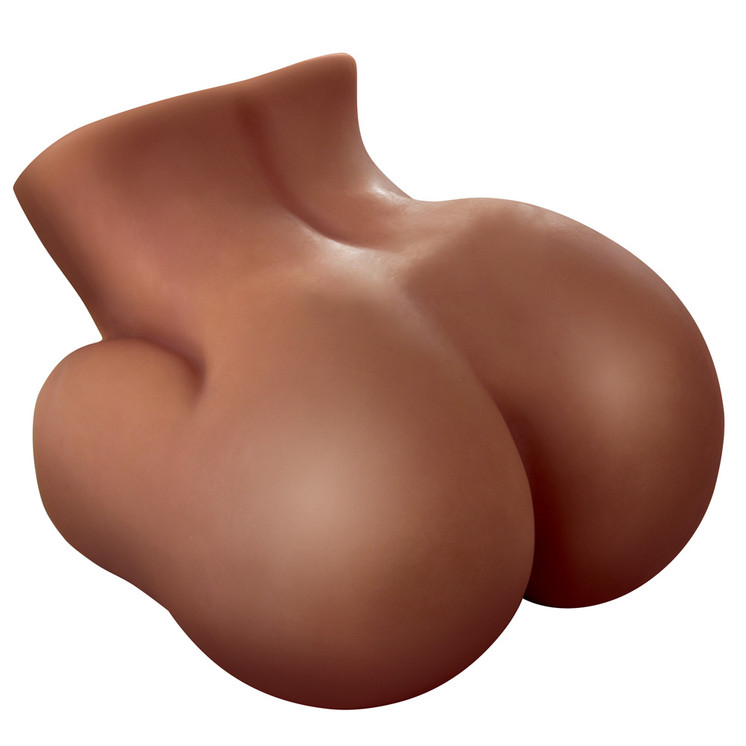 Arched back big brown bubble butt masturbator sex toy